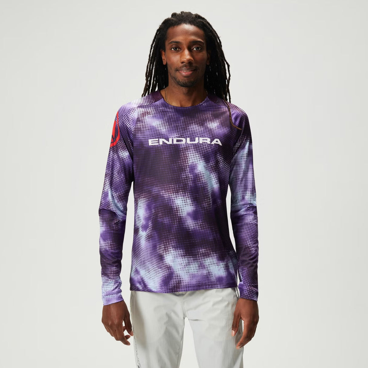 Maglia maniche lunghe Endura Pixel Cloud LTD - Viola - L