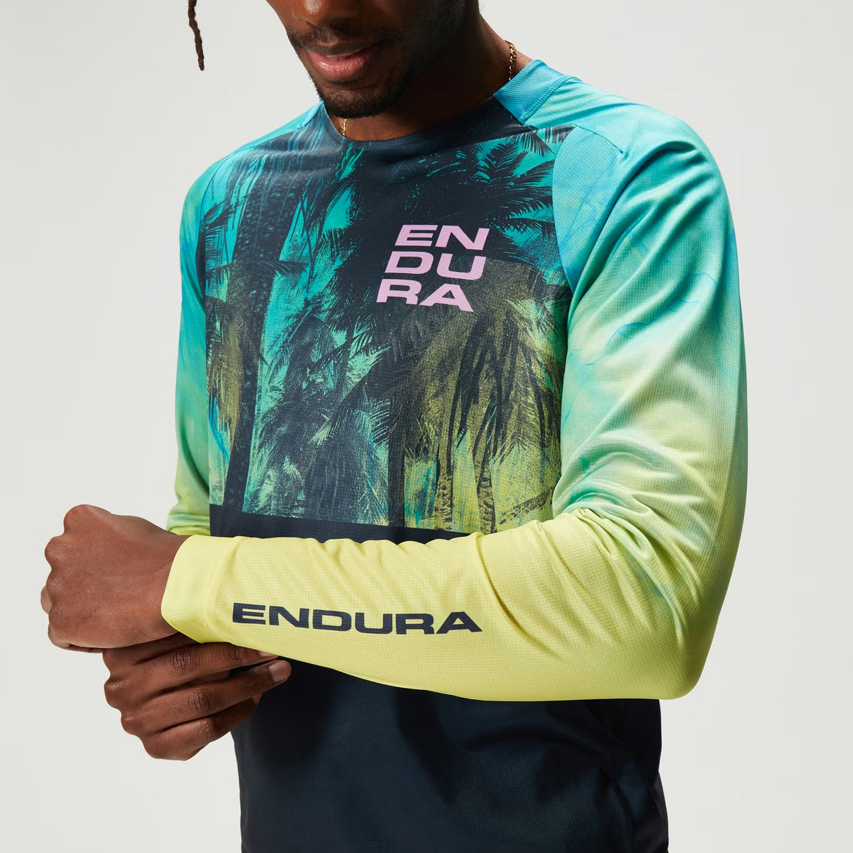 Maglia maniche lunghe Endura Tropical Print LTD - Azzurro - F