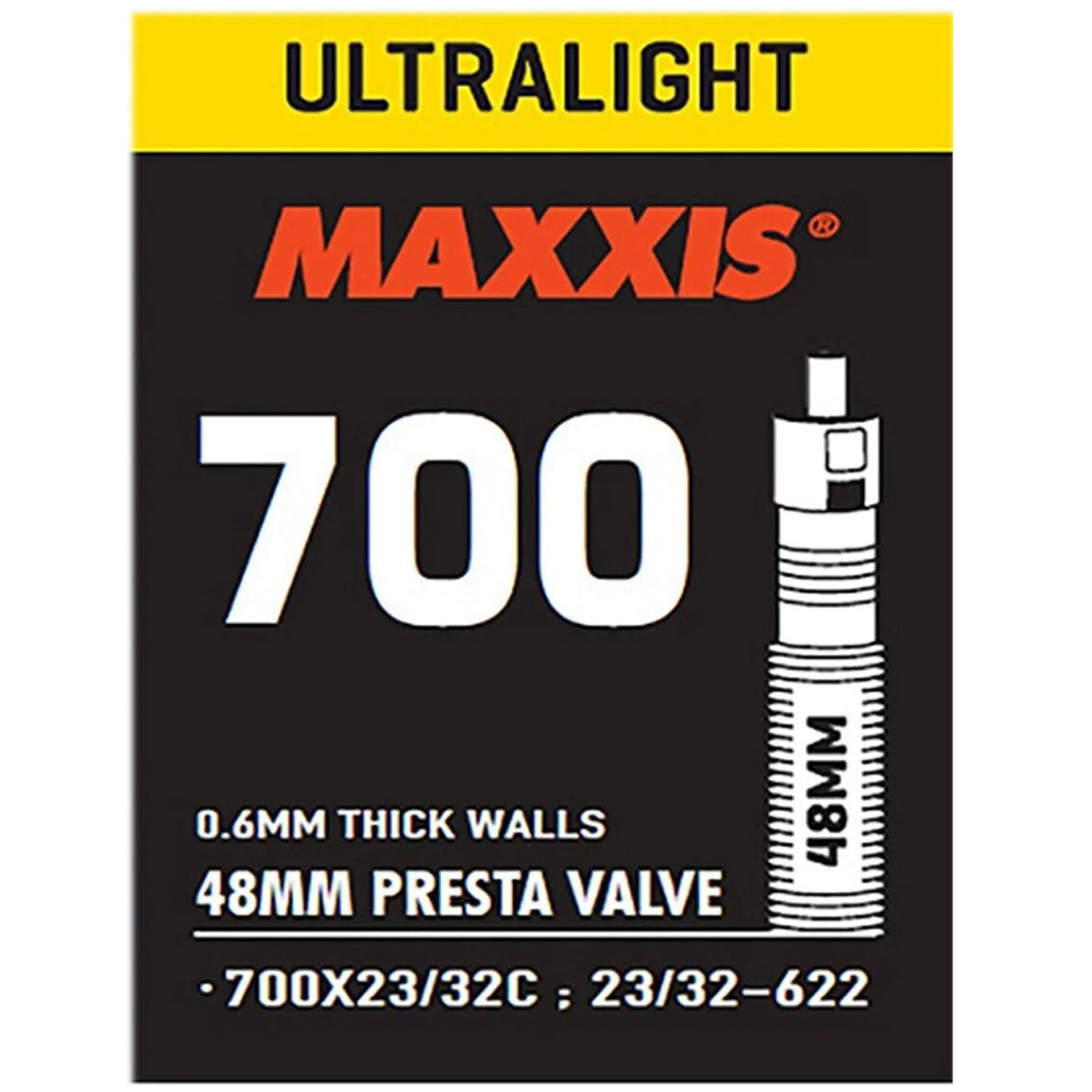 Camera d'aria Maxxis Ultralight 700x23/32 - Presta 48 mm - I