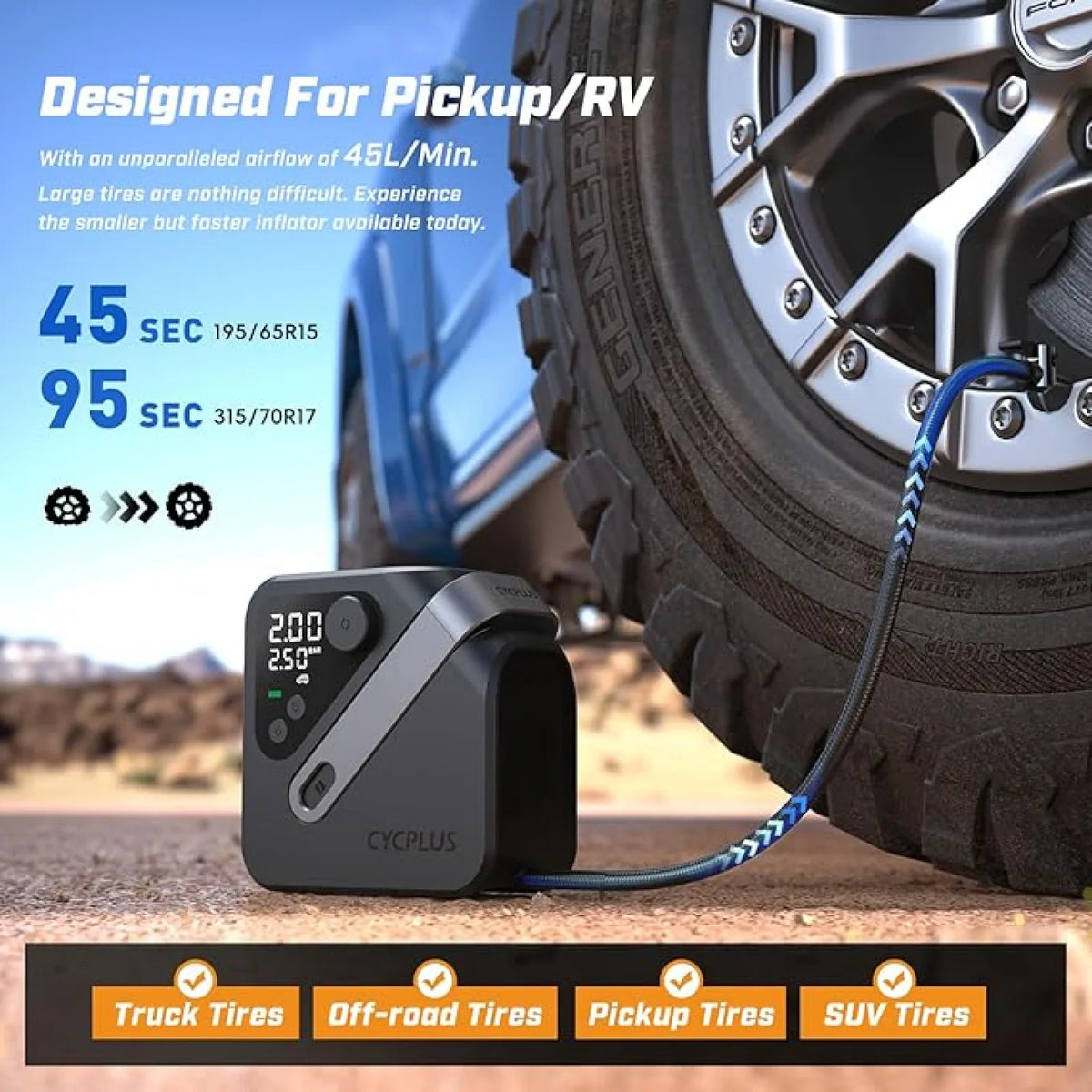 Pompa elettrica portatile Cycplus AL7 Cycplus 5