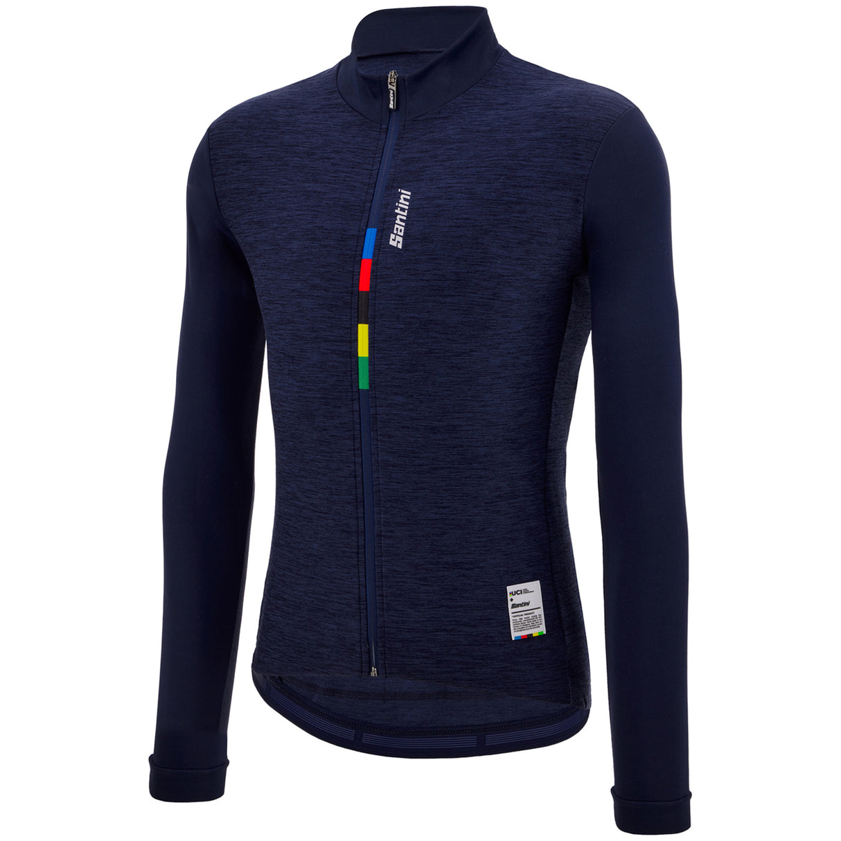 Maglia maniche lunghe Santini UCI Official Pure - Blu - B