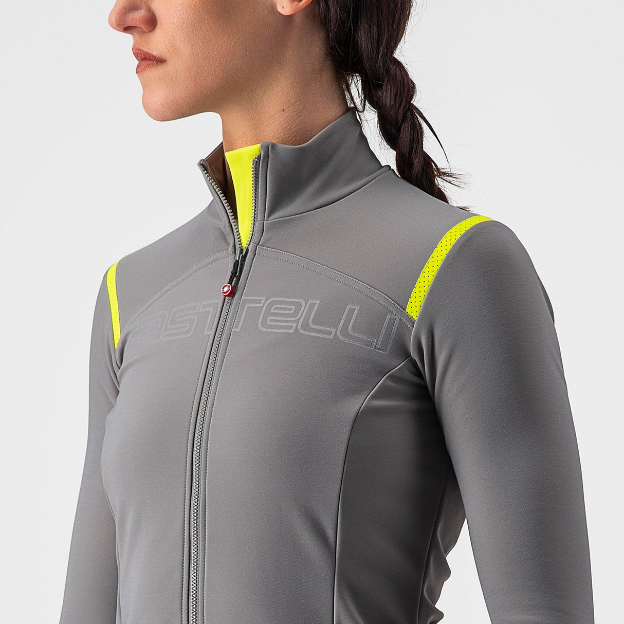 Maglia maniche lunghe donna Castelli Tutto Nano RoS - Grigio chiaro - H