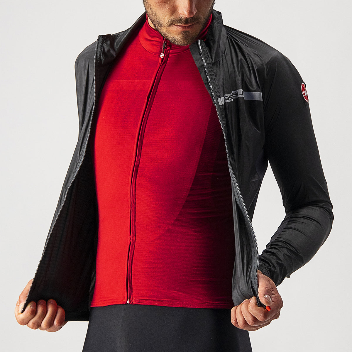 Mantellina Castelli Squadra Stretch - Nero - O