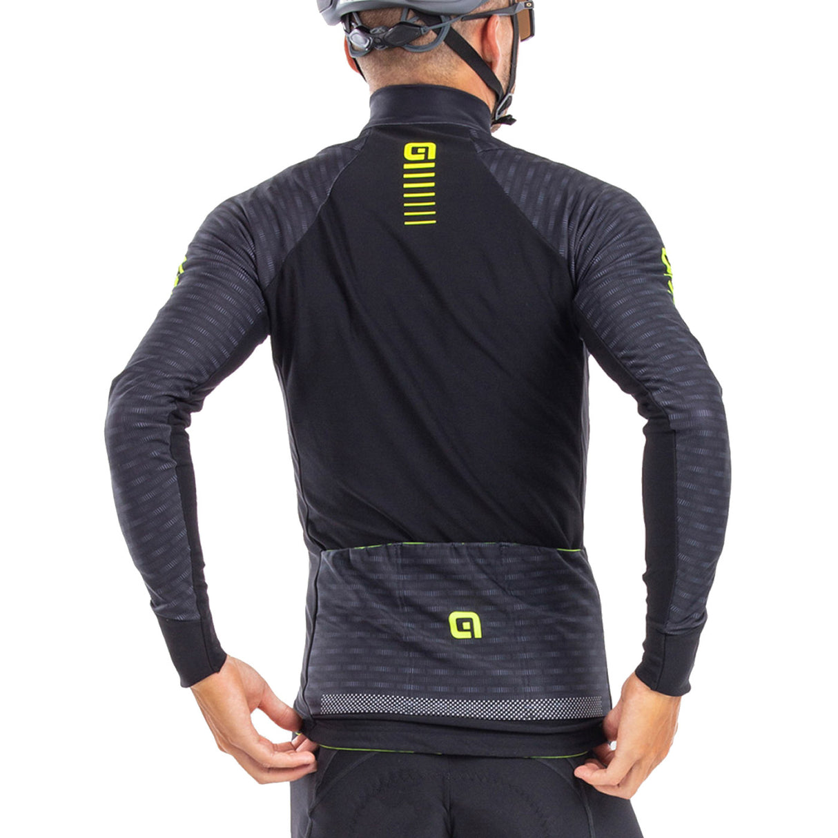 Maglia maniche lunghe Ale PRR Green Road - Nero giallo
