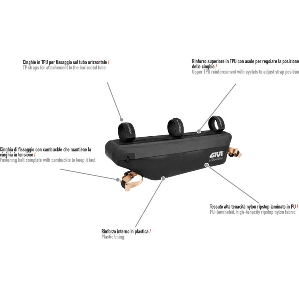 Borsa Telaio Givi bike Hill - Nero - A