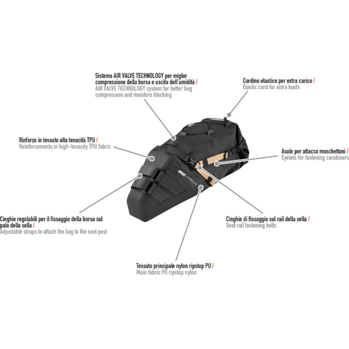 Borsa sottosella Givi bike HUMP - Nero - Q