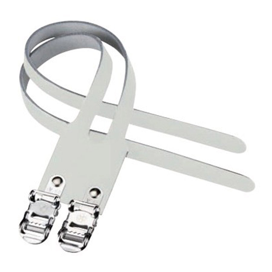 Cinghie per pedali doppie Brn Leather - Bianco