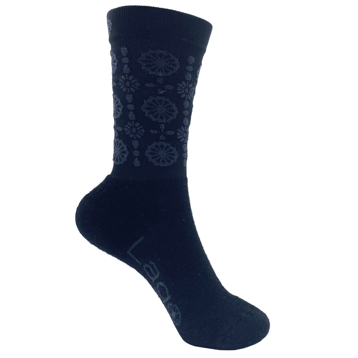 Calze donna invernali Lago Flowers - Nero