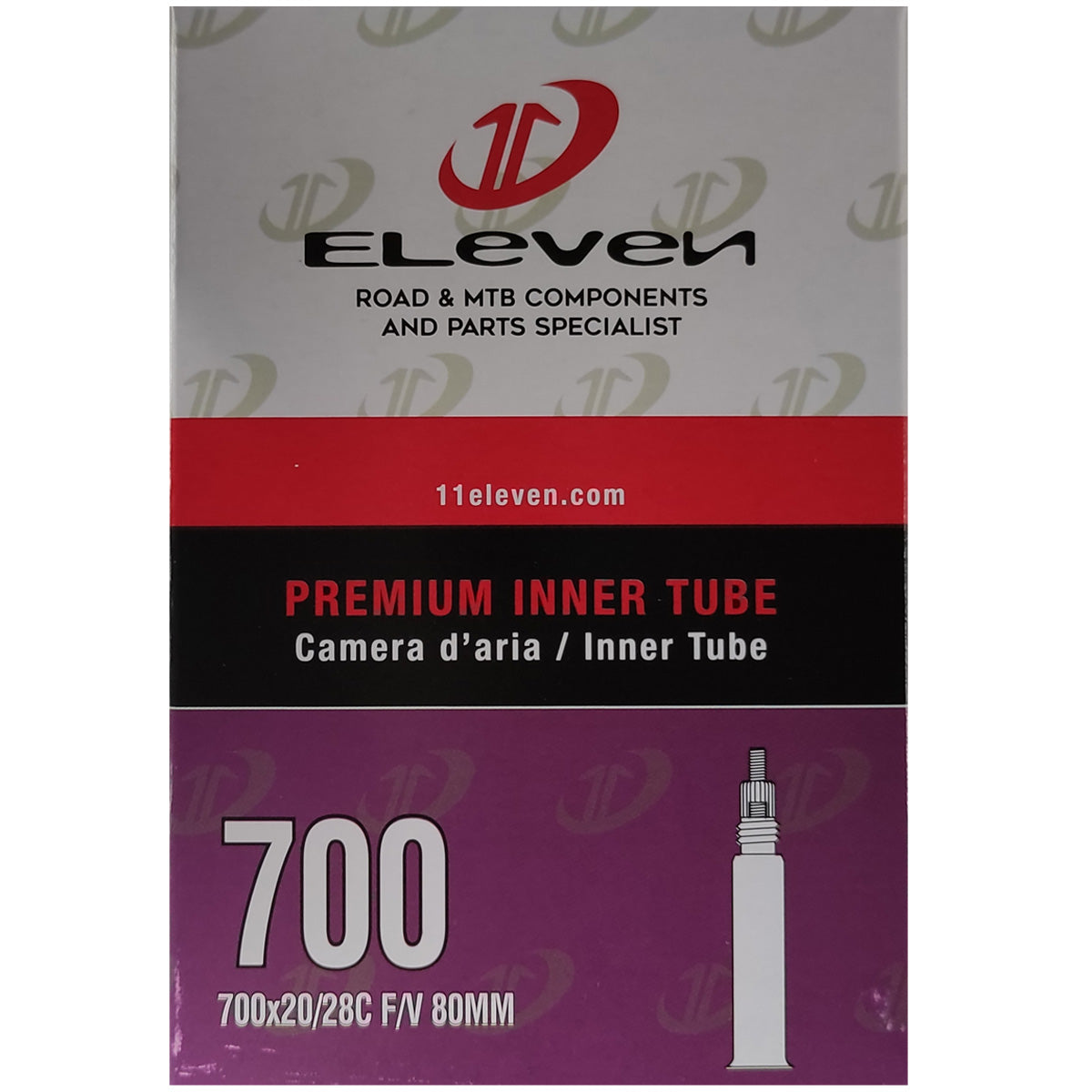 Camera d'aria Eleven 700x20/28C - Valvola 80 mm - I