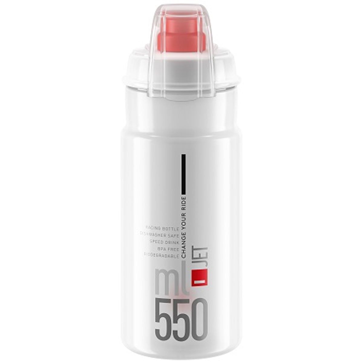 Borraccia Elite Jet Plus 550ml - Trasparente - O