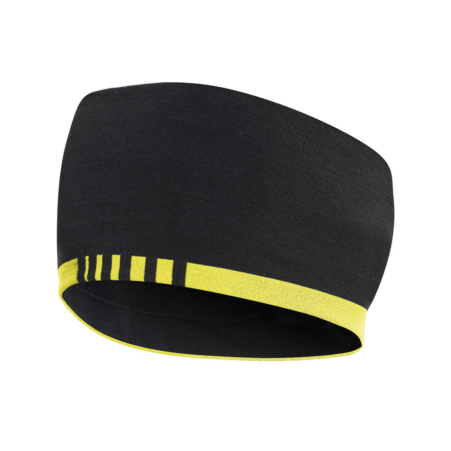 Fascia Zerorh Merino AirX - Nero Giallo Fluo