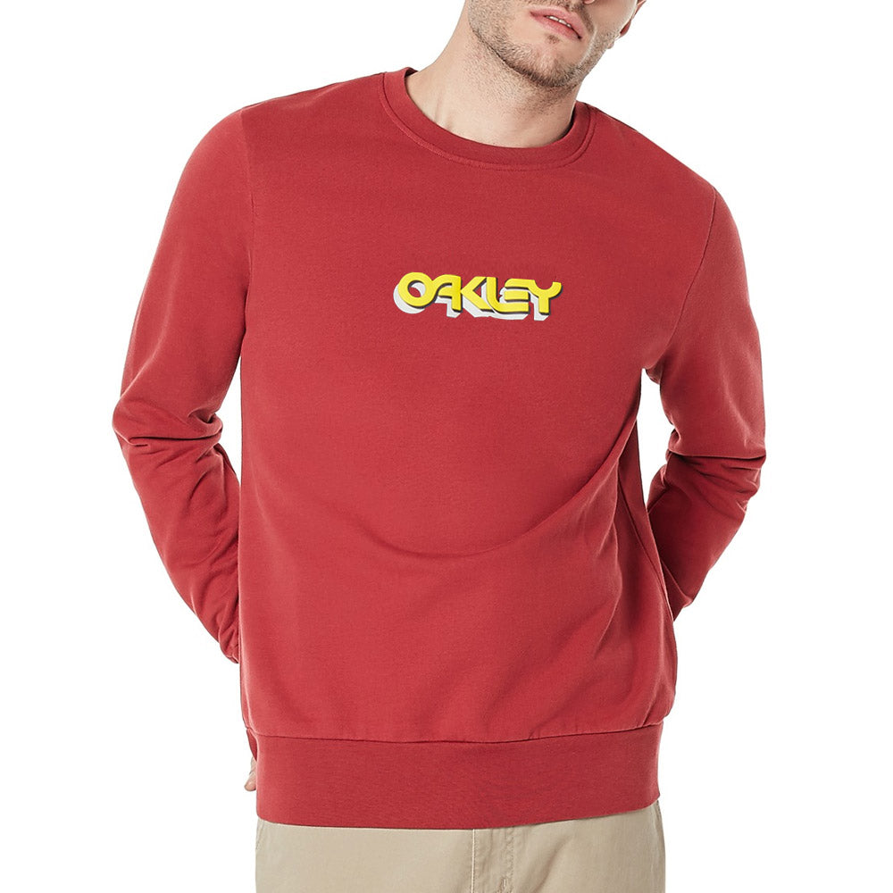Felpa Oakley Tridimensional Crew - Rosso