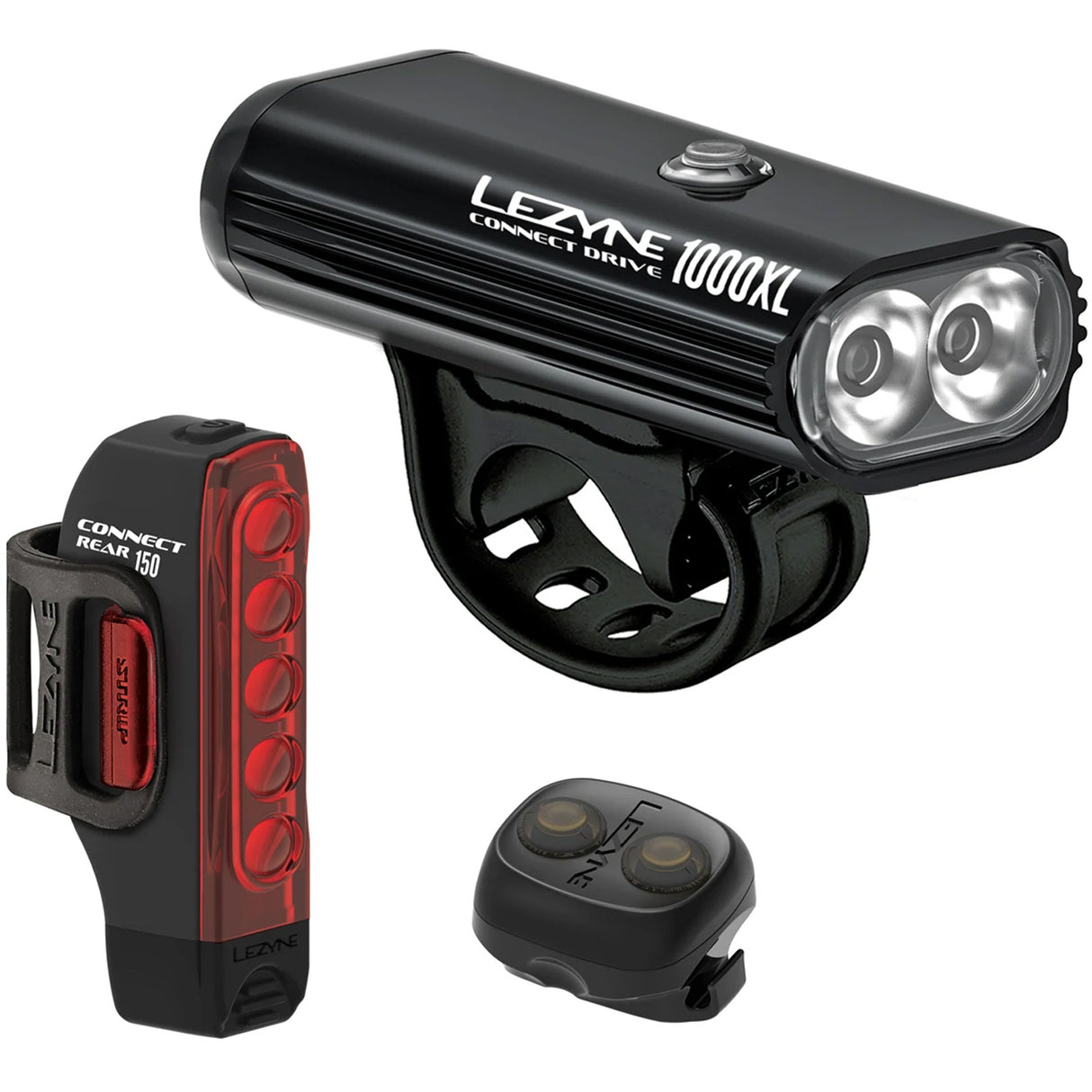 Luci Lezyne Connect Drive Pro Pair - Nero - L