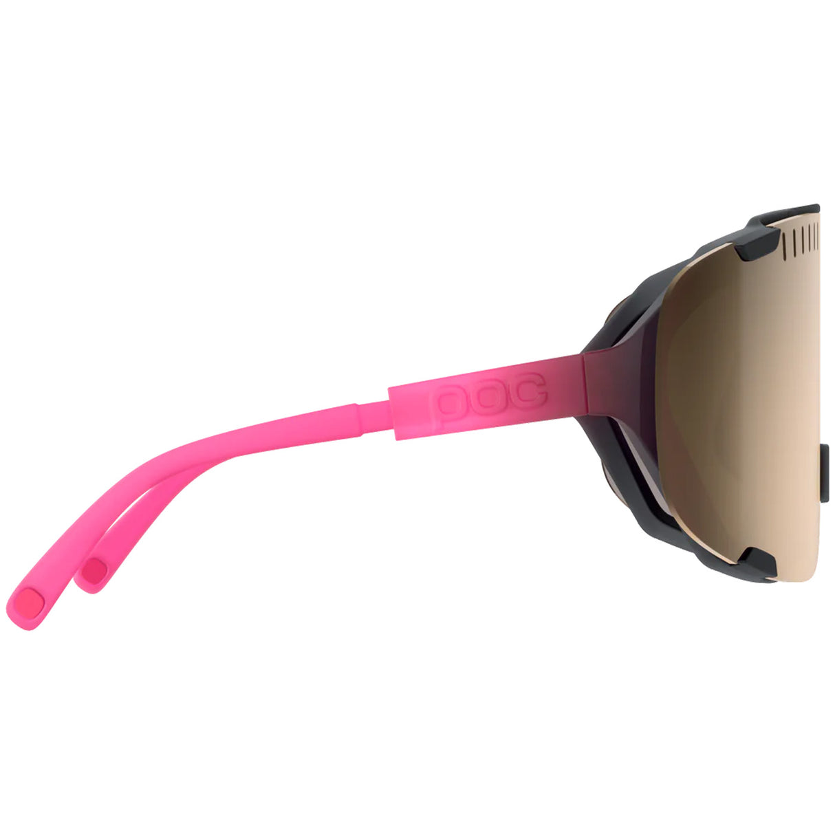 Occhiali Poc Devour - Fluorescent Pink Uranium Black Brown Mirror - L