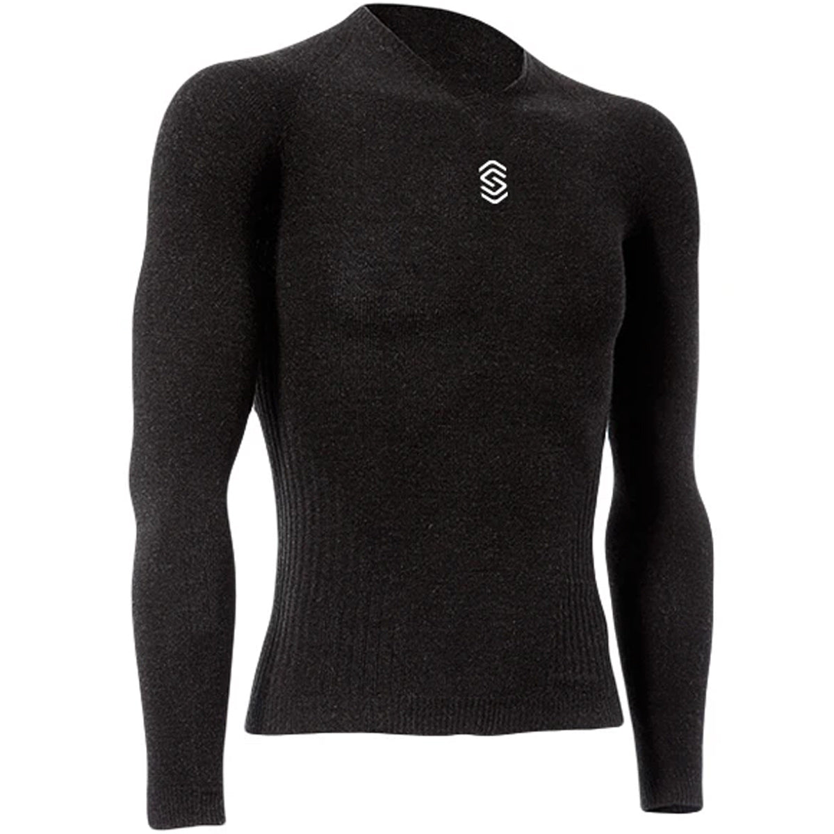 Maglia intima manica lunga Silverskin Stay Warm V neck - Grigio scuro