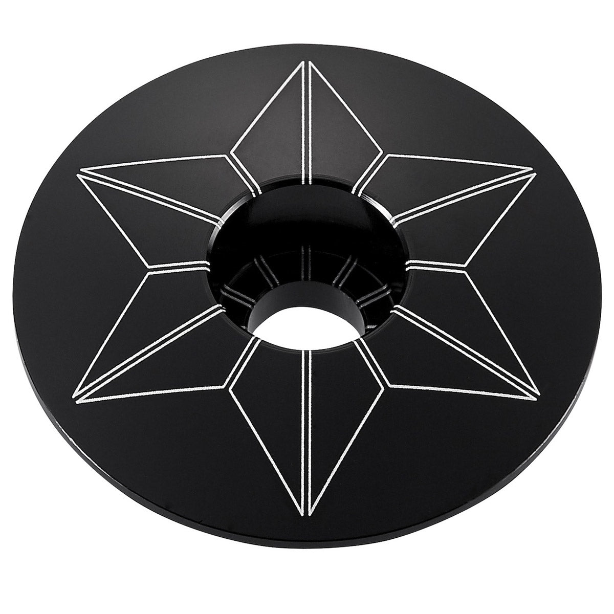 Tappo serie sterzo Supacaz Star Capz Anodized - Nero