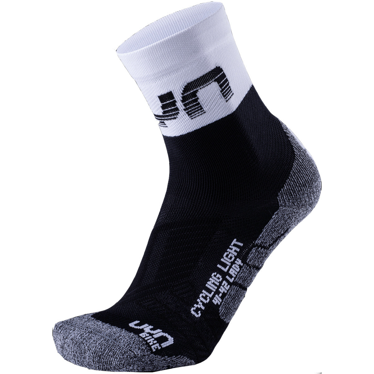 Calze donna UYN Cycling Light - Nero bianco - H