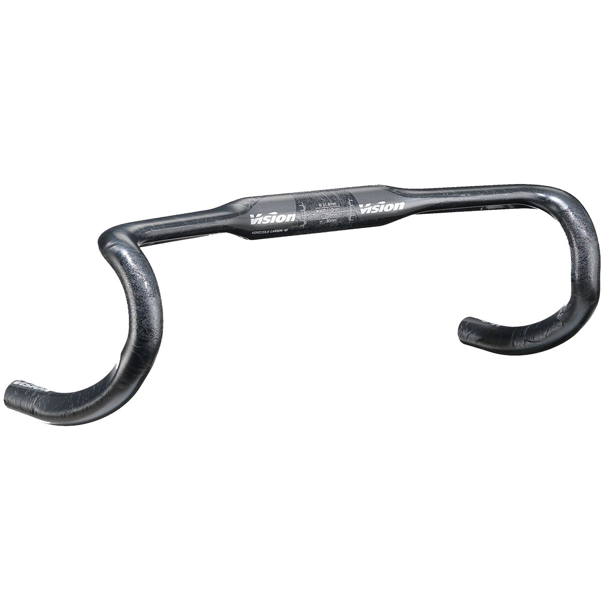 Manubrio Vision Trimax Carbon 4D - Nero grigio