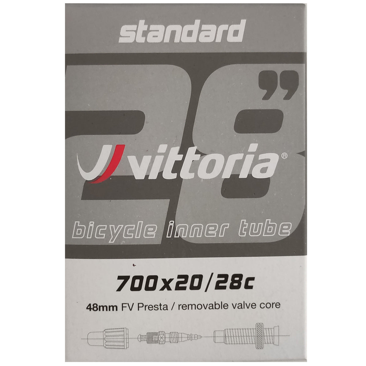 Camera d'aria Vittoria Standard 700x20/28 - Valvola 48 mm - P