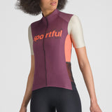 Maglia donna Sportful Supergiara Logo - Bordeaux - D