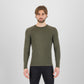 Maglia intima maniche lunghe Karpos Dinamico Merino 130 - Verde militare Karpos