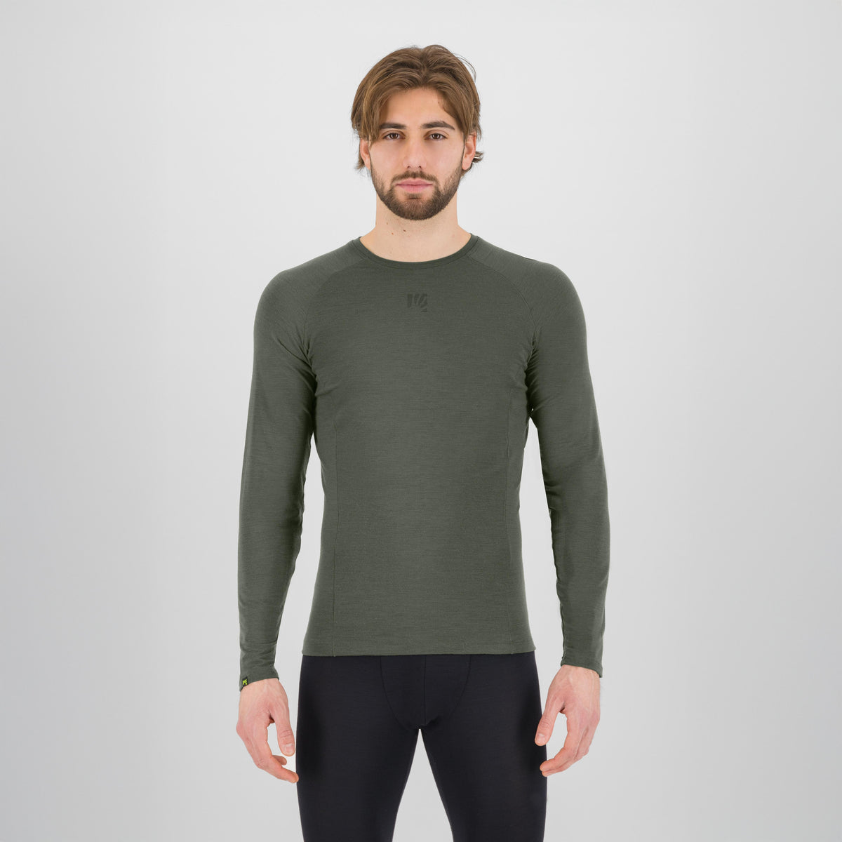 Maglia intima maniche lunghe Karpos Dinamico Merino 130 - Verde oliva Karpos