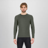 Maglia intima maniche lunghe Karpos Dinamico Merino 130 - Verde oliva Karpos