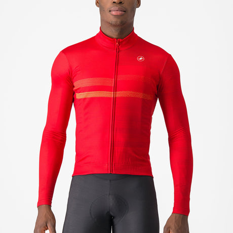 Maglia maniche lunghe Castelli Collapse - Rosso - D