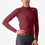 Maglia donna maniche lunghe Castelli Espresso Thermal - Bordeaux - F
