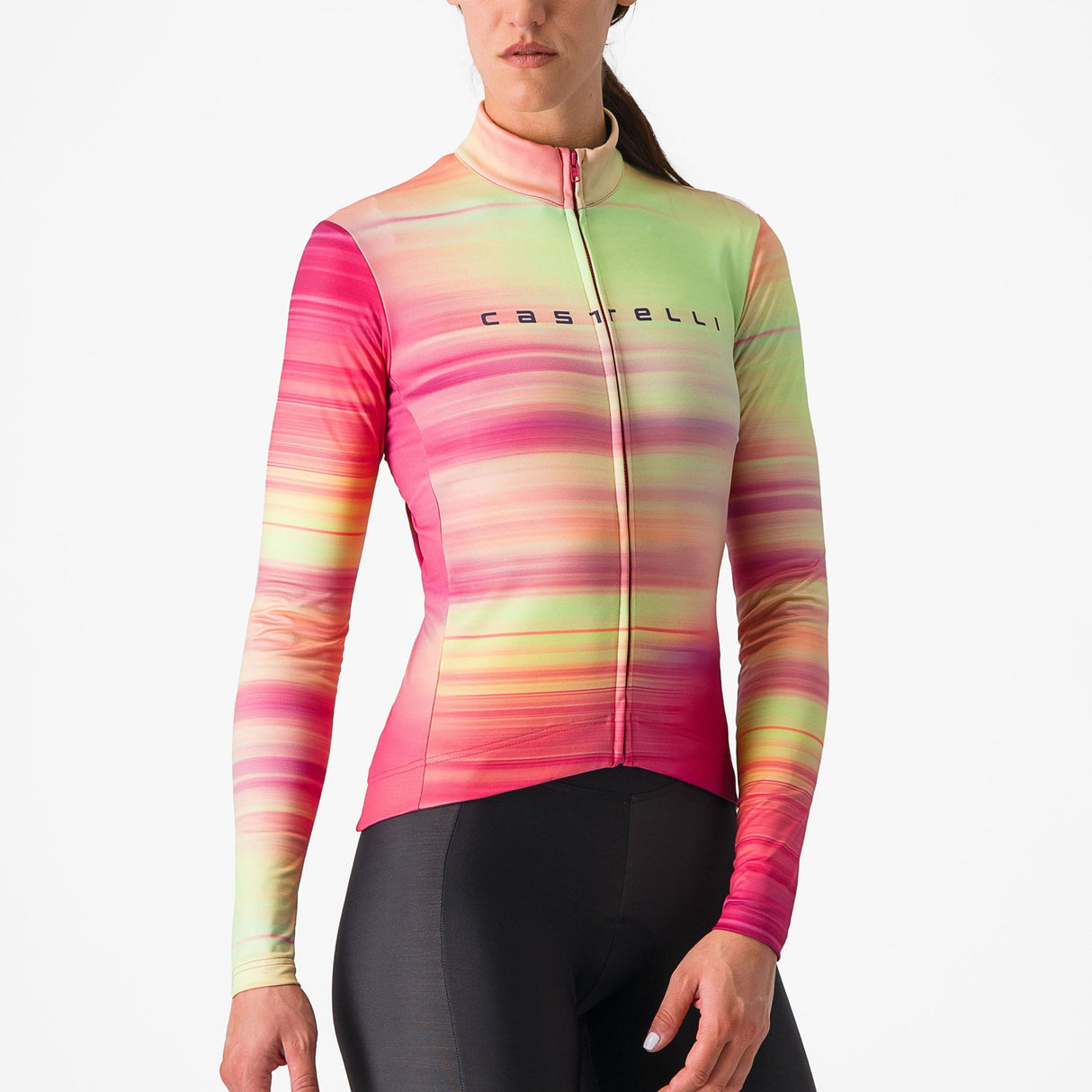 Maglia donna maniche lunghe Castelli Phase - Rosa - I