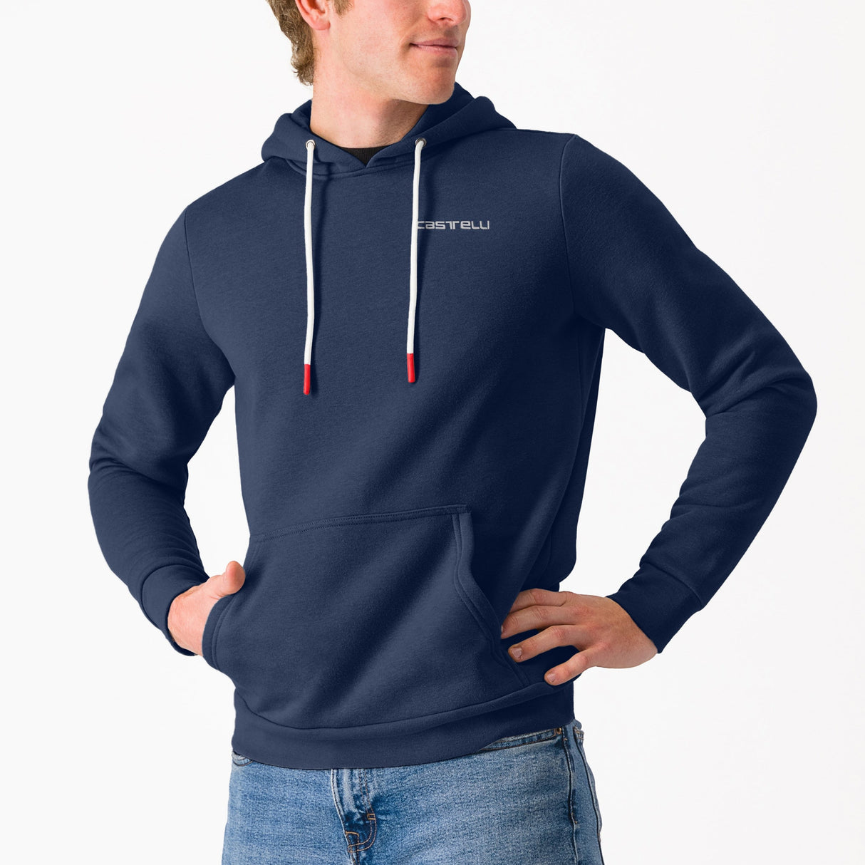 Felpa con cappuccio Castelli Classico - Blu - D