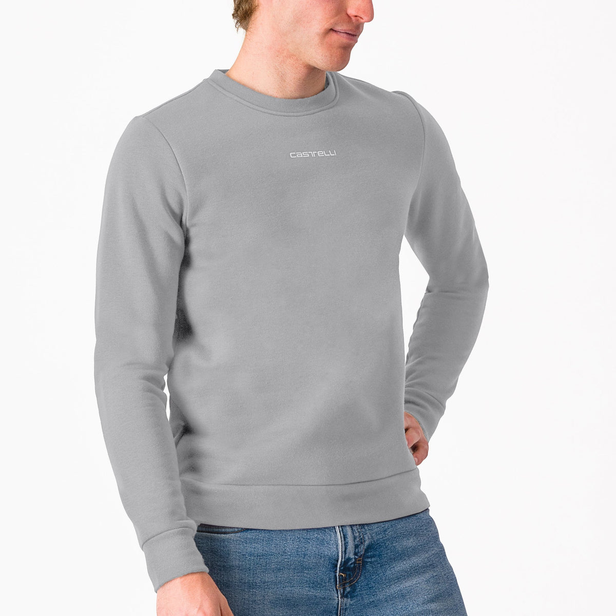 Felpa senza cappuccio Castelli Classico - Grigio - F