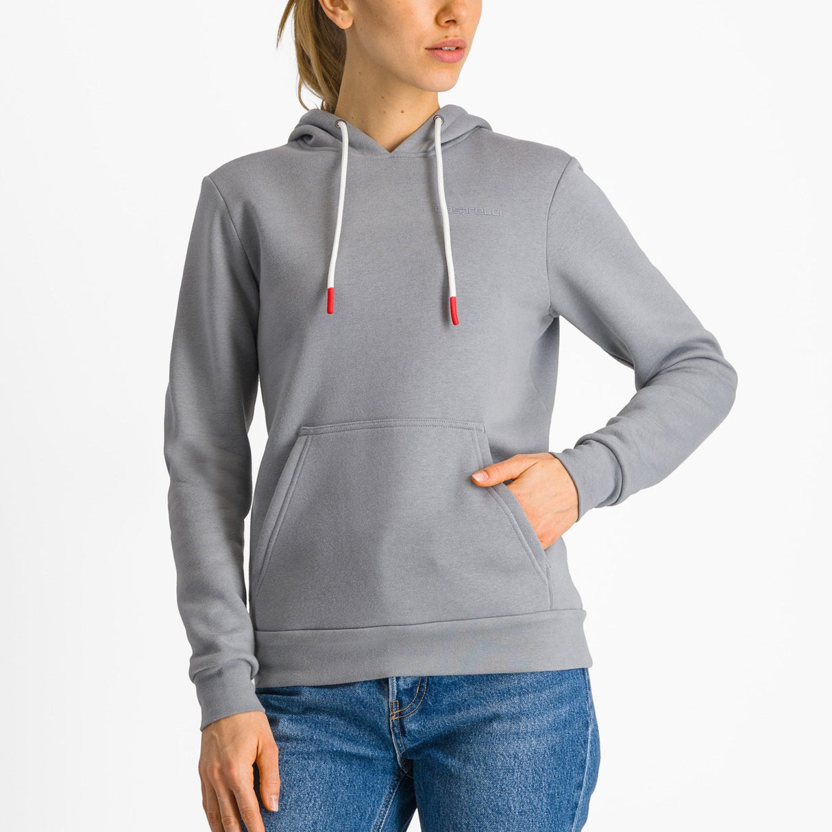 Felpa con cappuccio donna Castelli Classico - Grigio - H