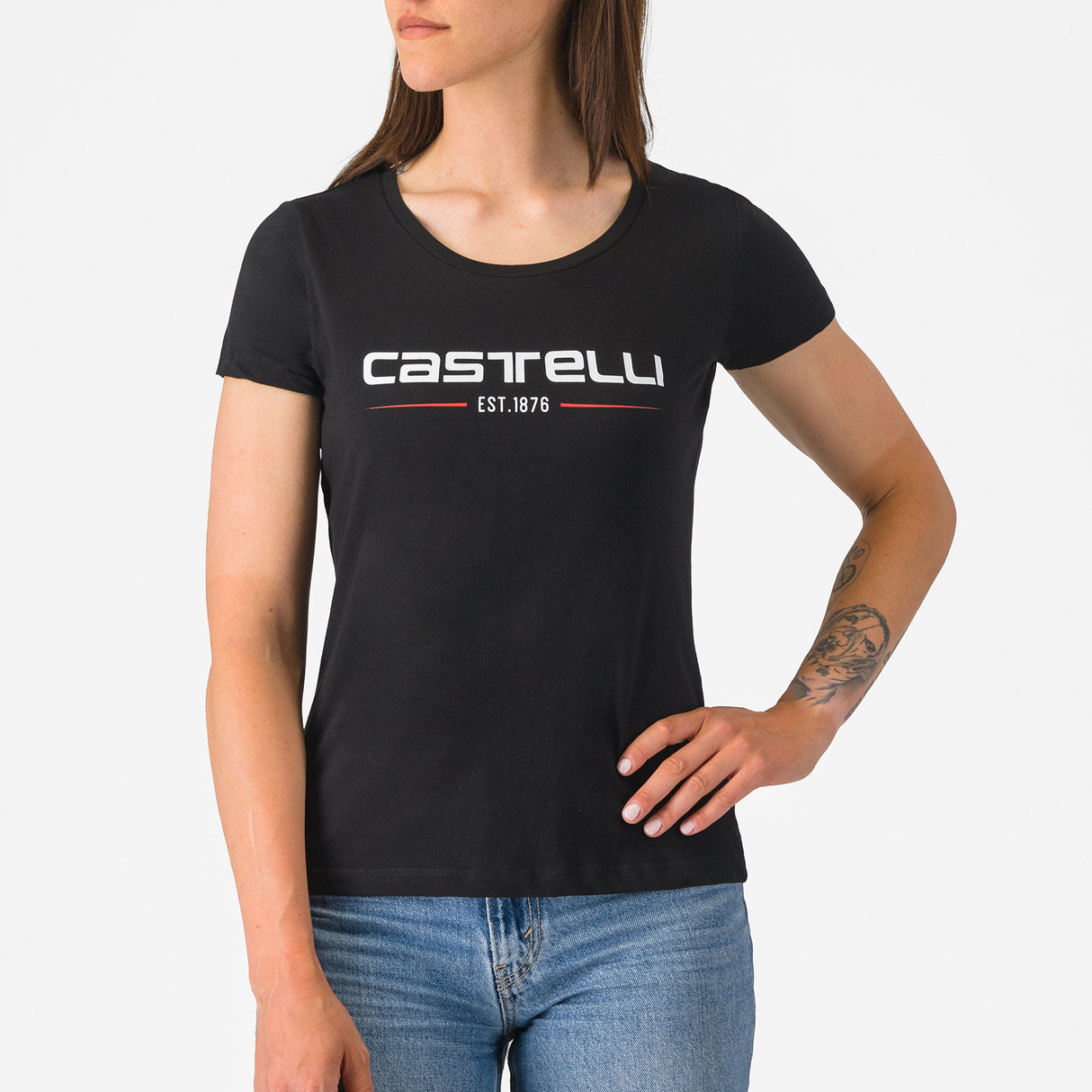 T-Shirt donna Castelli '76 - Nero - P