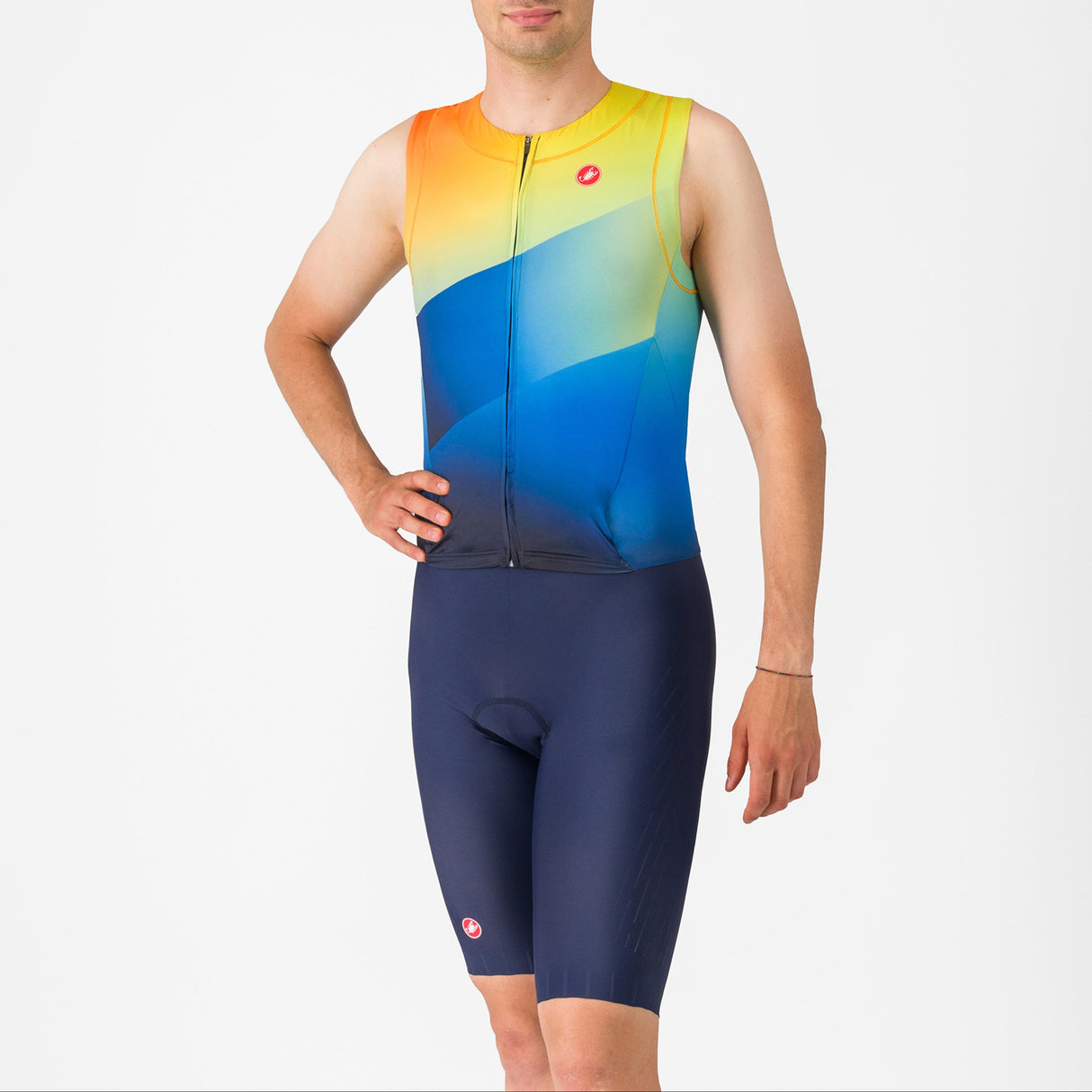 Body senza maniche Castelli Free Sanremo 3 Suit - Blu - D