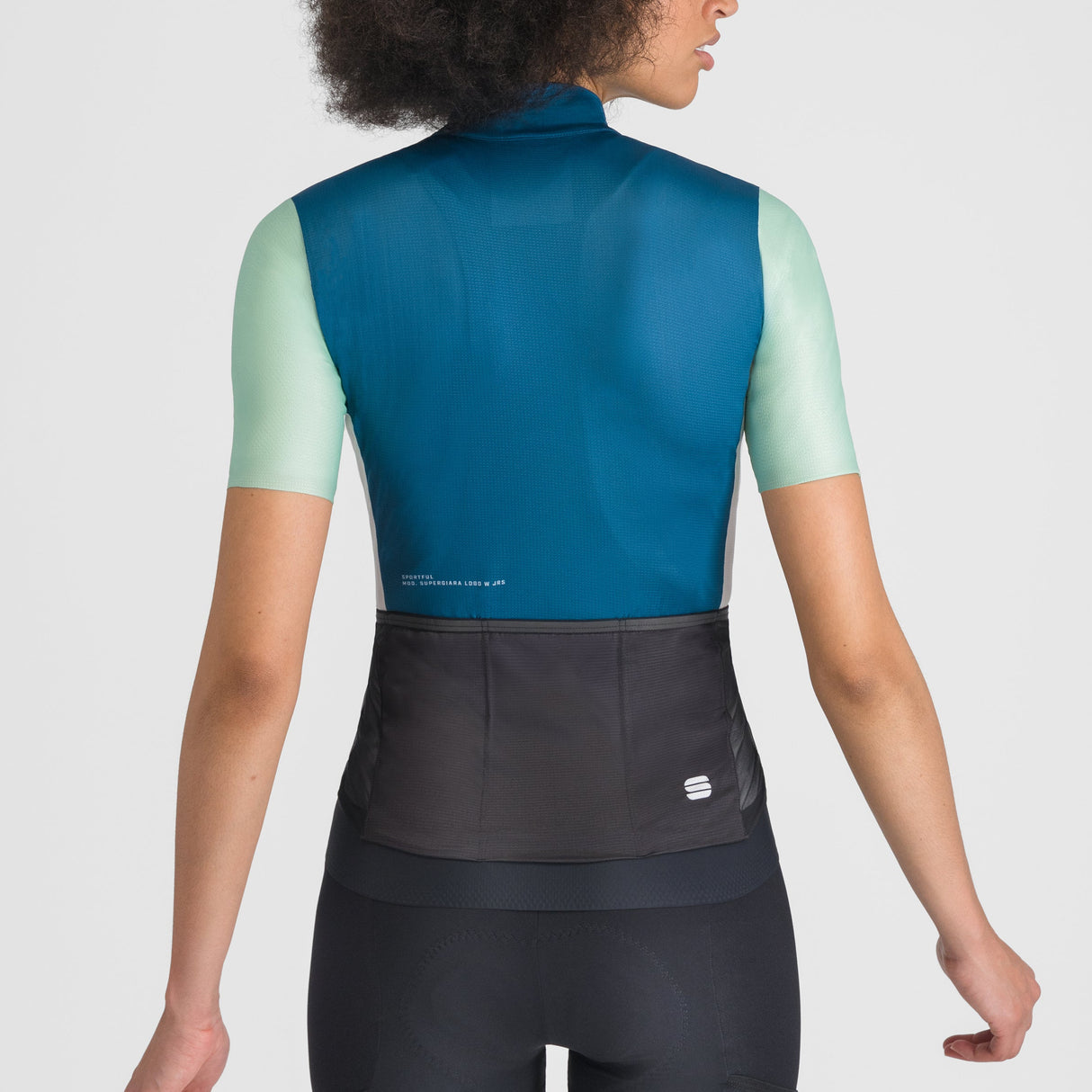 Maglia donna Sportful Supergiara Logo - Petrolio - F