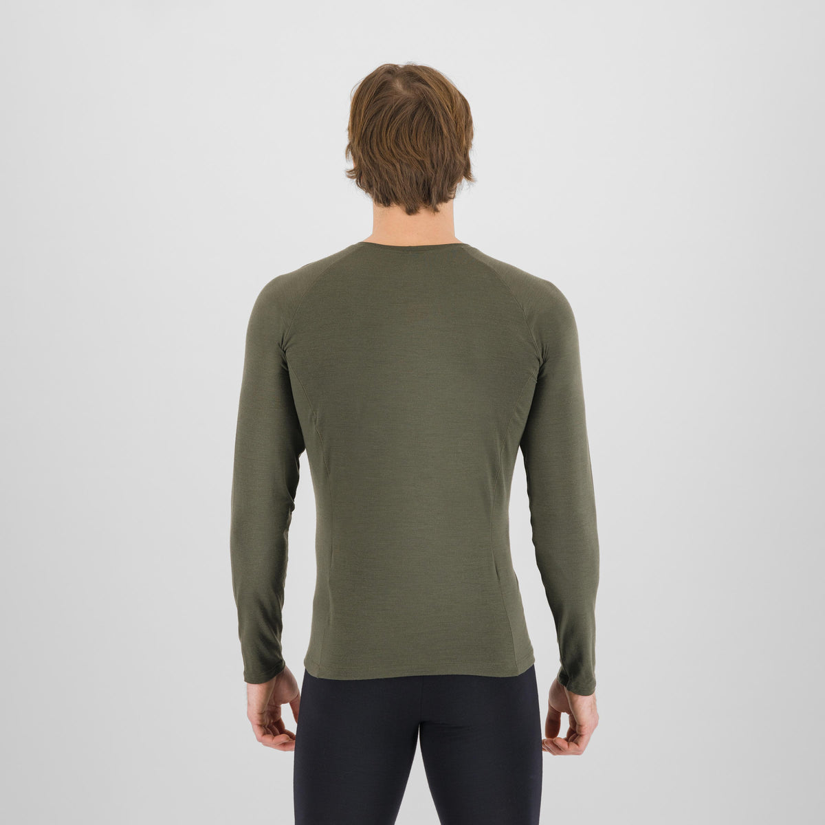 Maglia intima maniche lunghe Karpos Dinamico Merino 130 - Verde militare Karpos