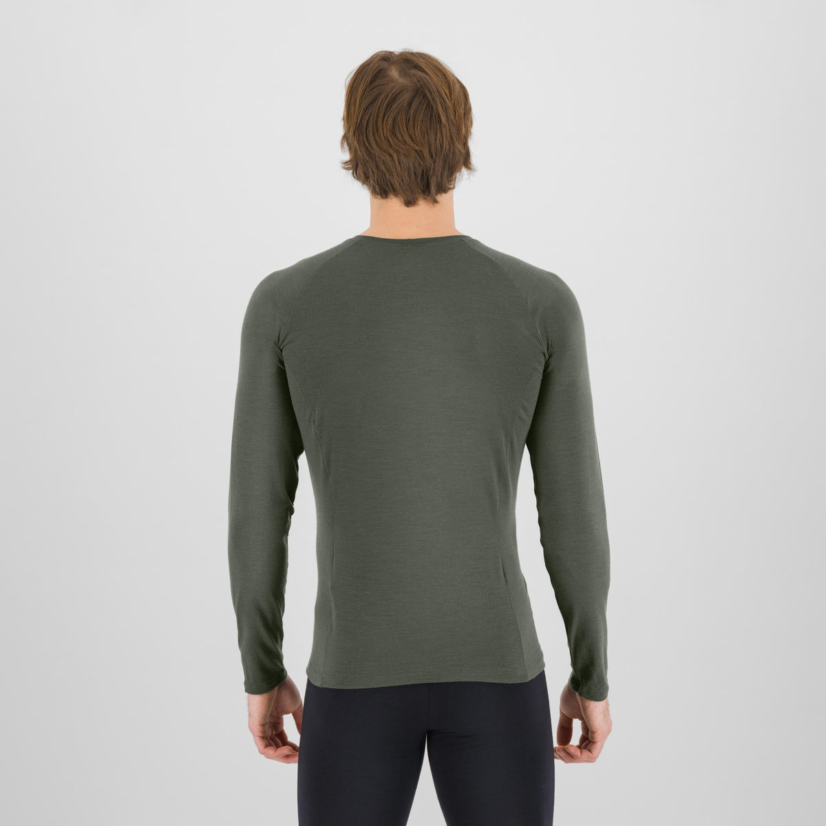 Maglia intima maniche lunghe Karpos Dinamico Merino 130 - Verde oliva Karpos