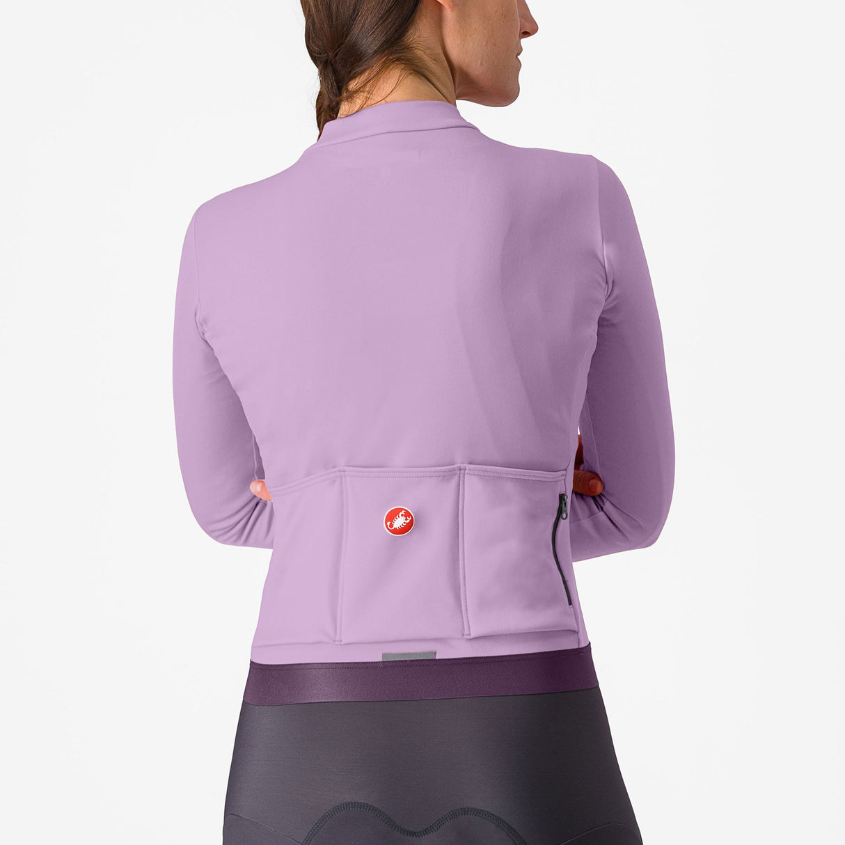 Maglia donna maniche lunghe Castelli Espresso Thermal - Lilla - M