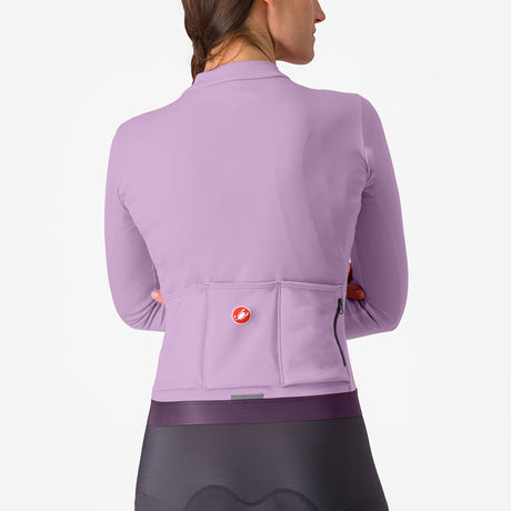 Maglia donna maniche lunghe Castelli Espresso Thermal - Lilla - M