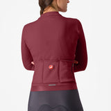 Maglia donna maniche lunghe Castelli Espresso Thermal - Bordeaux - G