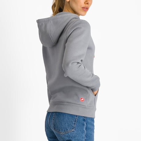 Felpa con cappuccio donna Castelli Classico - Grigio - I
