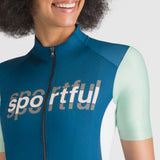 Maglia donna Sportful Supergiara Logo - Petrolio - G
