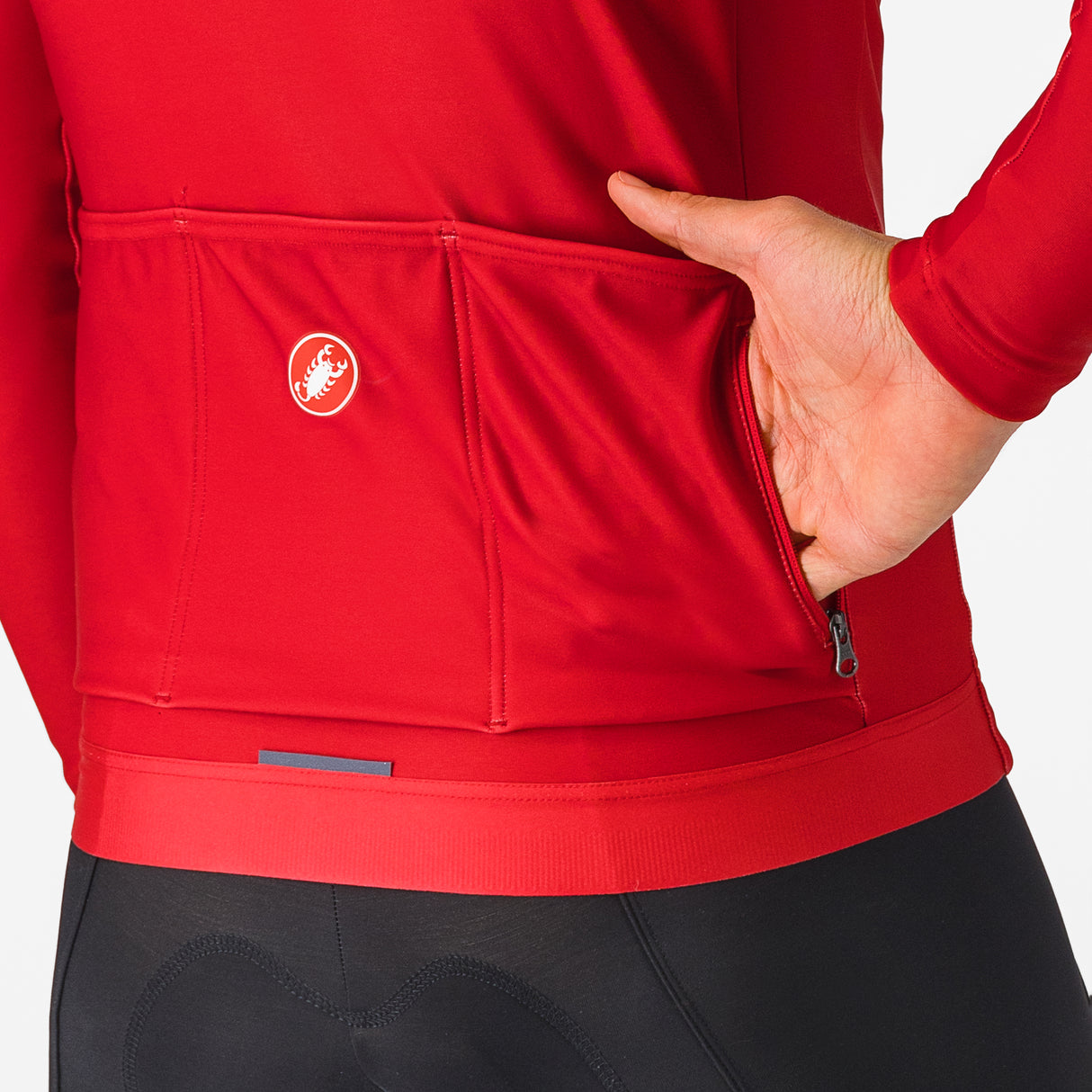 Maglia maniche lunghe Castelli Espresso Thermal - Rosso - N