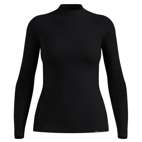 Maillot sous-vêtement femme manches longues Odlo Seamless Performance Wool - Noir