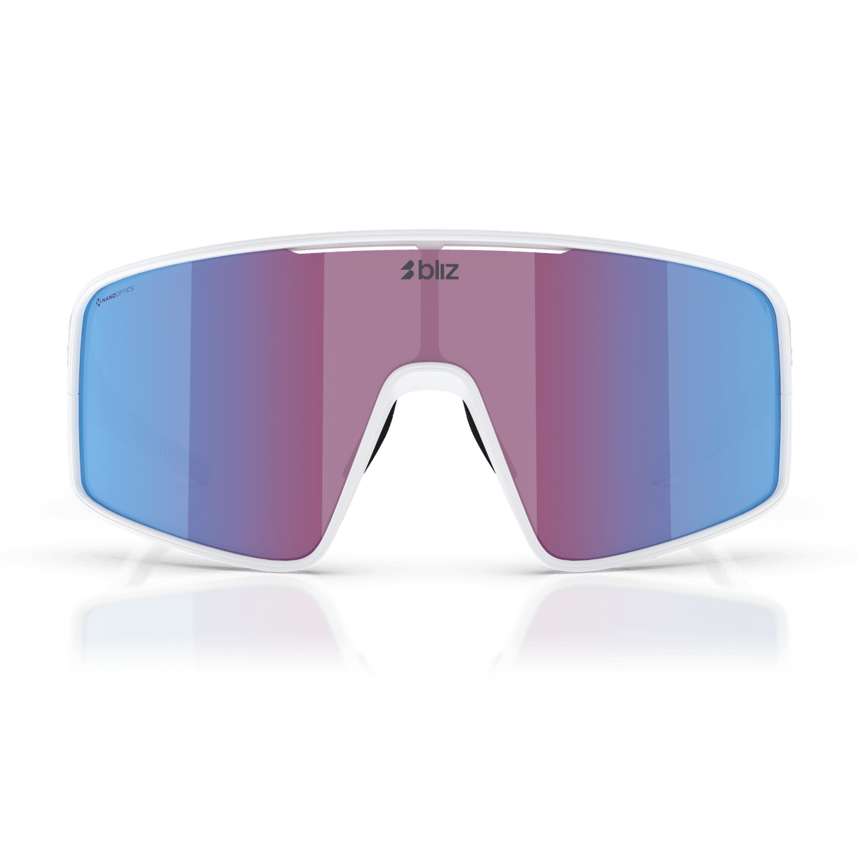 Occhiali Bliz P001 - Matt White Rose-Violet Mirror Blue - D