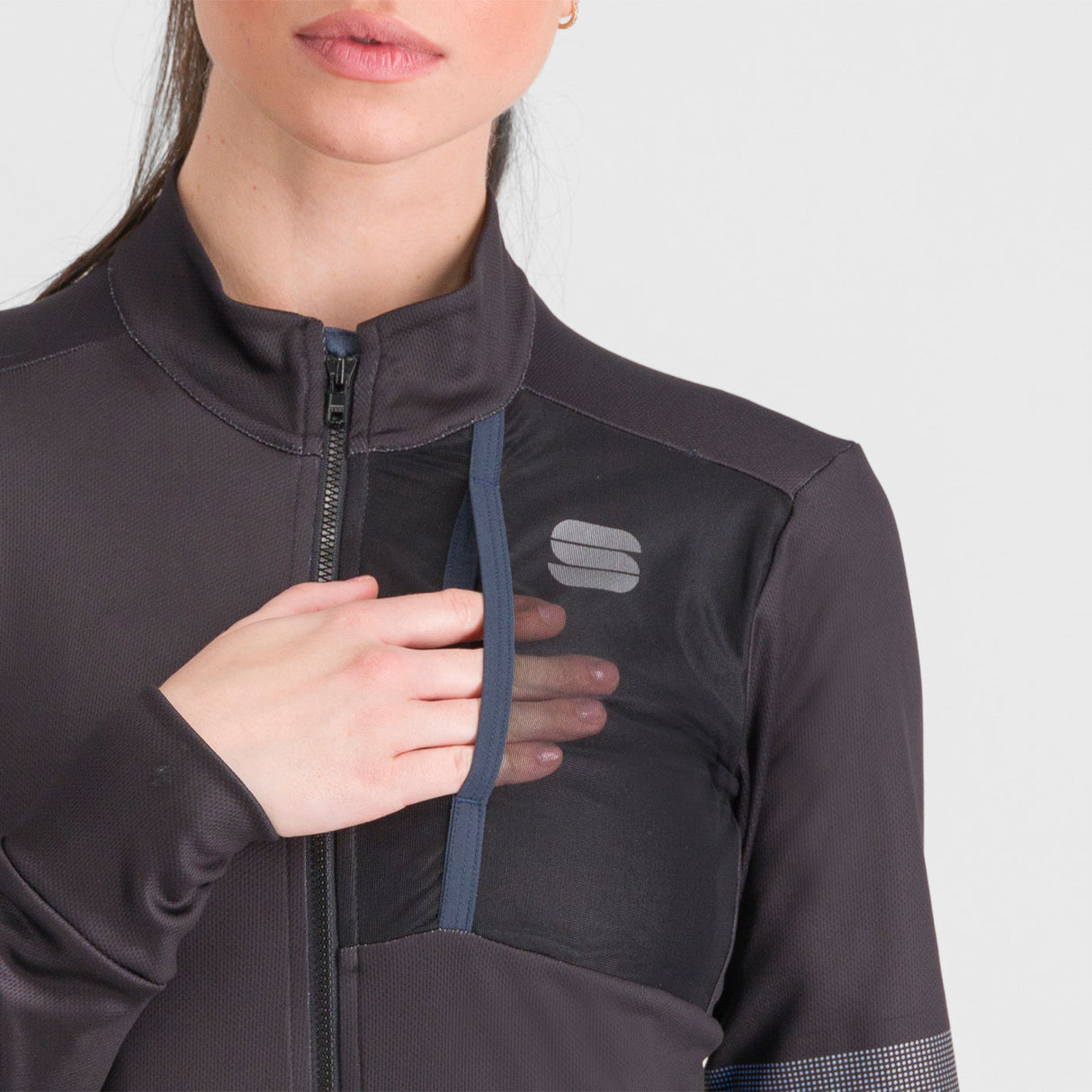 Maglia donna maniche lunghe Sportful Supergiara - Nero - H
