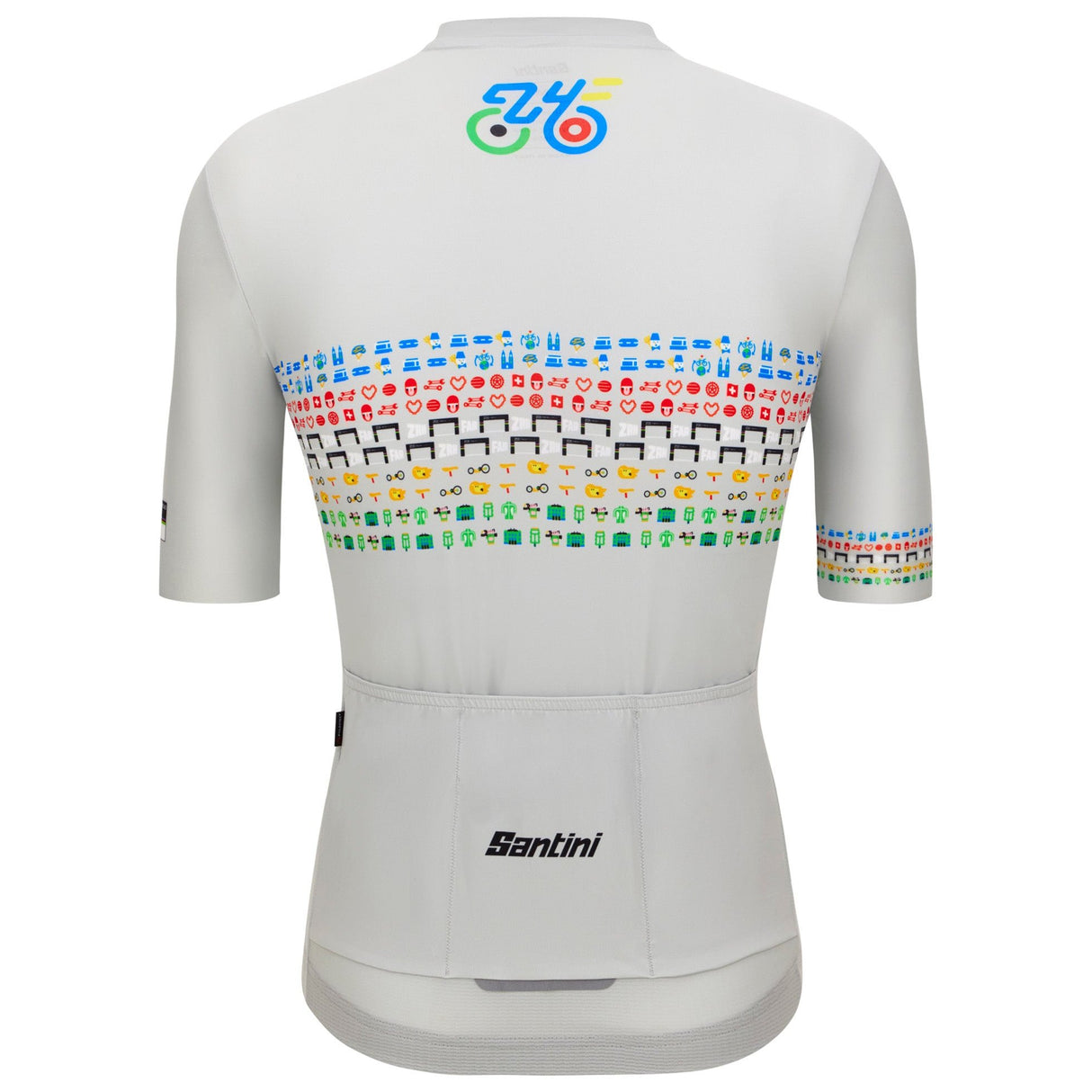 Maglia Santini UCI World Championship Zurigo 2024 - Grigio - C