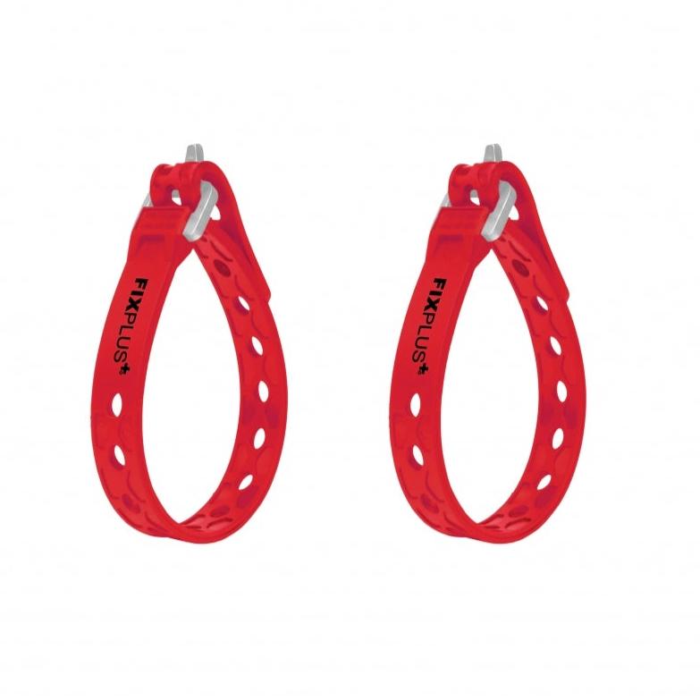 Coppia di cinghie Fixplus 23 cm - Rosso - H