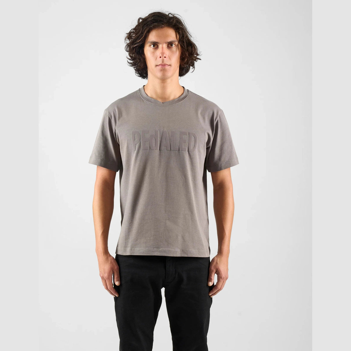 T-Shirt Pedaled Logo - Grigio - M
